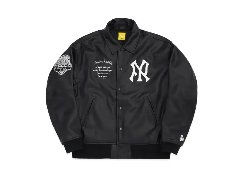 FR2 Neo Leather Varsity Jacket "Black"