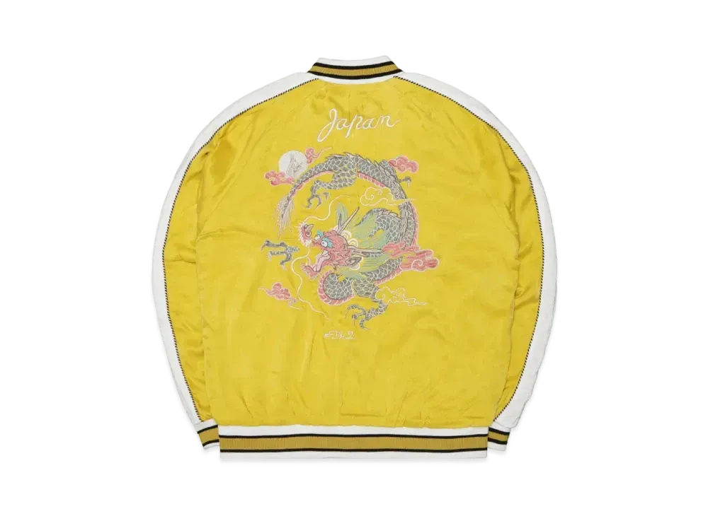 FR2 Rabbits Dragon Embroidery Reversible Souvenir Jacket "Yellow"