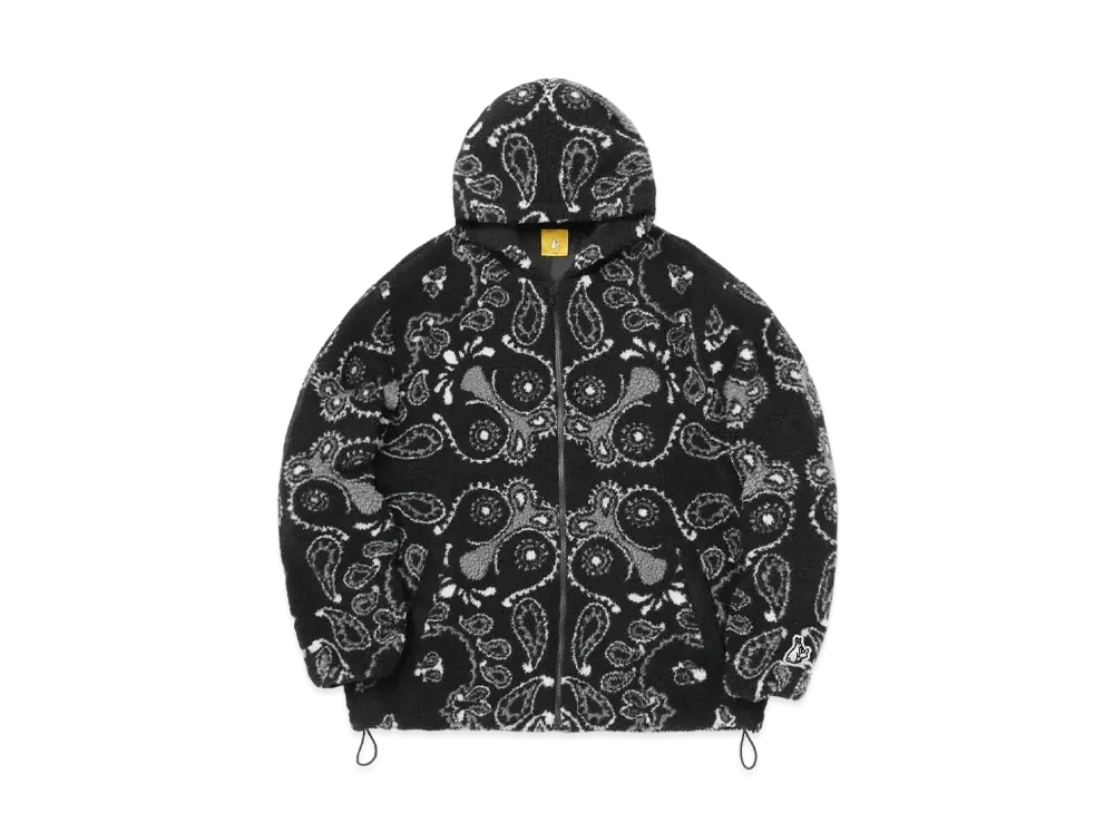 FR2 Paisley Fleece Hoodie "Black"