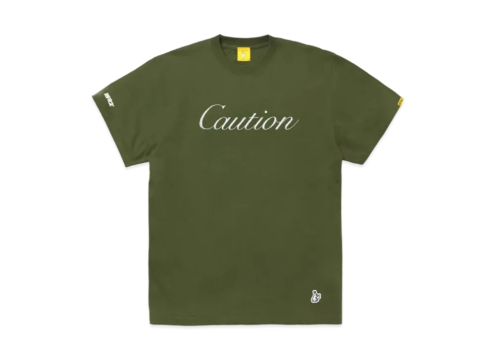 FR2 Caution Embroidery T-shirt "Khaki"