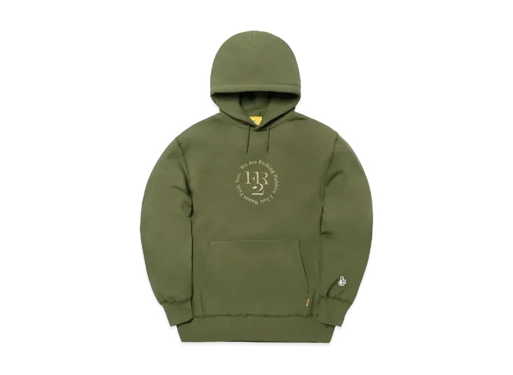 FR2 Embroidered Circle Logo Hoodie "Olive"