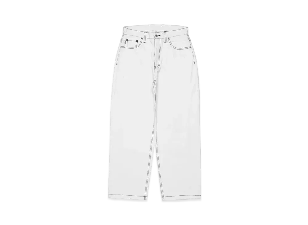 FR2 Logo Wide Denim Pants "White"