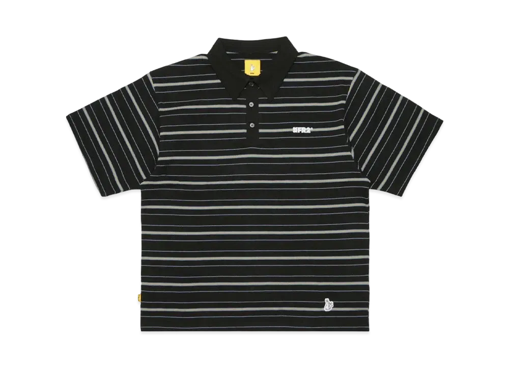 FR2 Oversized Stripe Polo Shirt "Black"