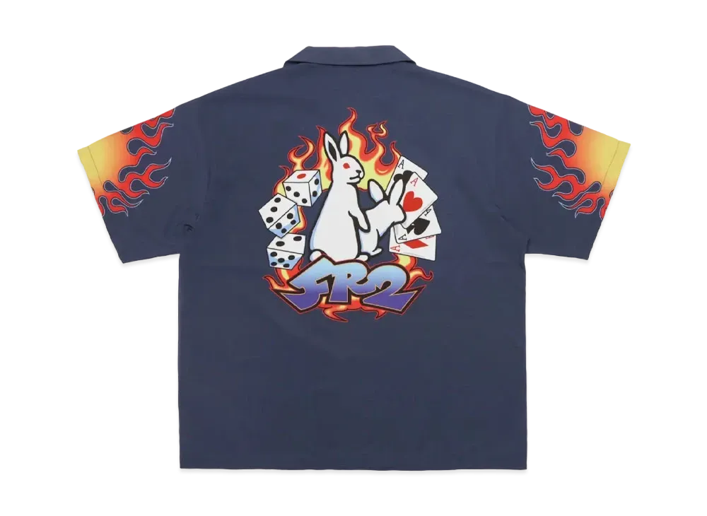 FR2 Gambling Rabbit Short sleeve Shirt "Navy"