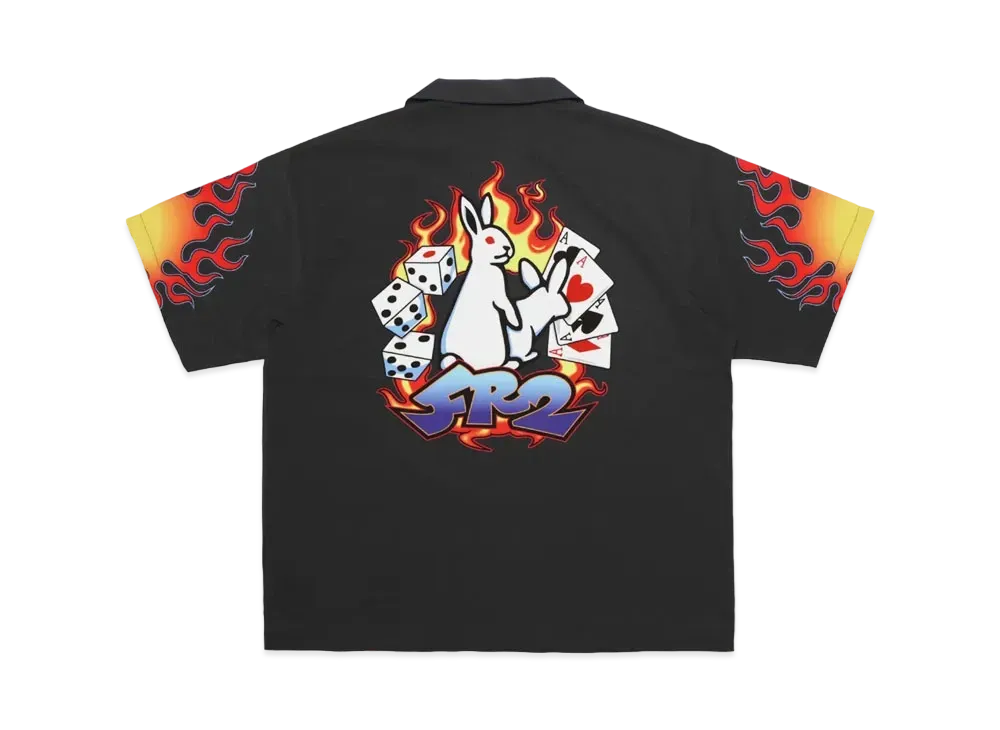 FR2 Gambling Rabbit Short sleeve Shirt "Black"