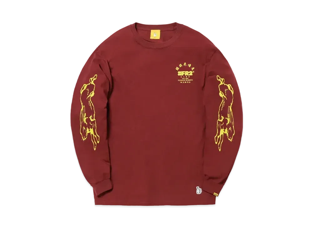 FR2 Bouncing Rabbit Longsleeve T-shirt "Burgundy"