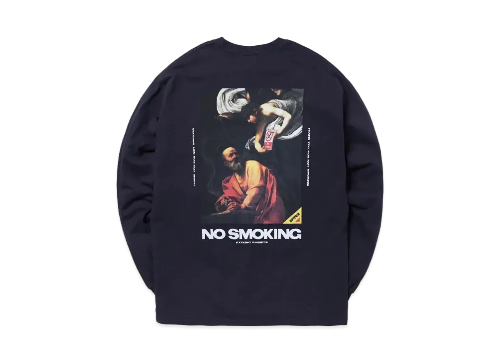 FR2 No smoking Long sleeve T-shirt "Navy"