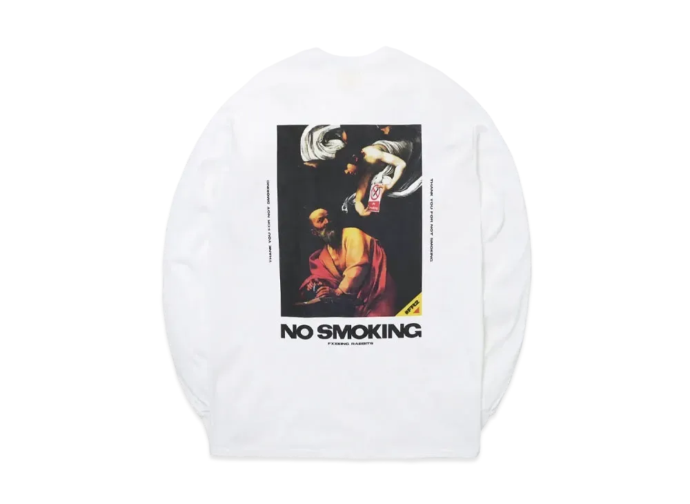 FR2 No smoking Long sleeve T-shirt "White"