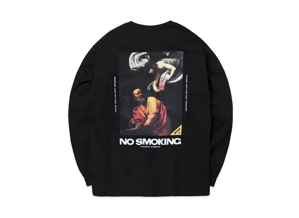 FR2 No smoking Long sleeve T-shirt "Black"