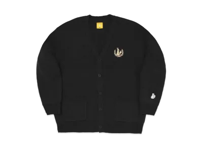 FR2 Embroidery Emblem Logo Knit Cardigan "Black"