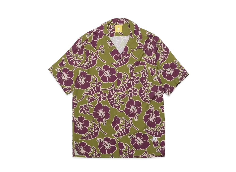 FR2 Hibiscus Aloha Shirt "Khaki"