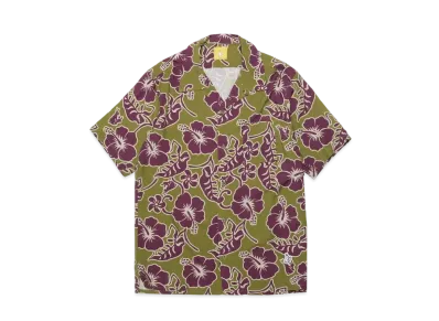 FR2 Hibiscus Aloha Shirt "Khaki"