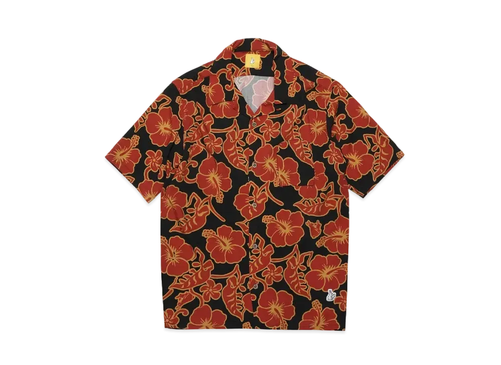 FR2 Hibiscus Aloha Shirt "Black"