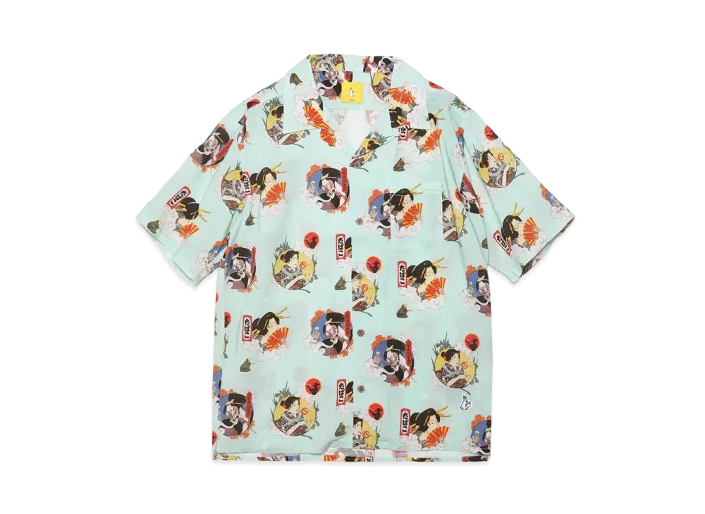 FR2 Ukiyo-e Aloha Shirt "Blue Green"