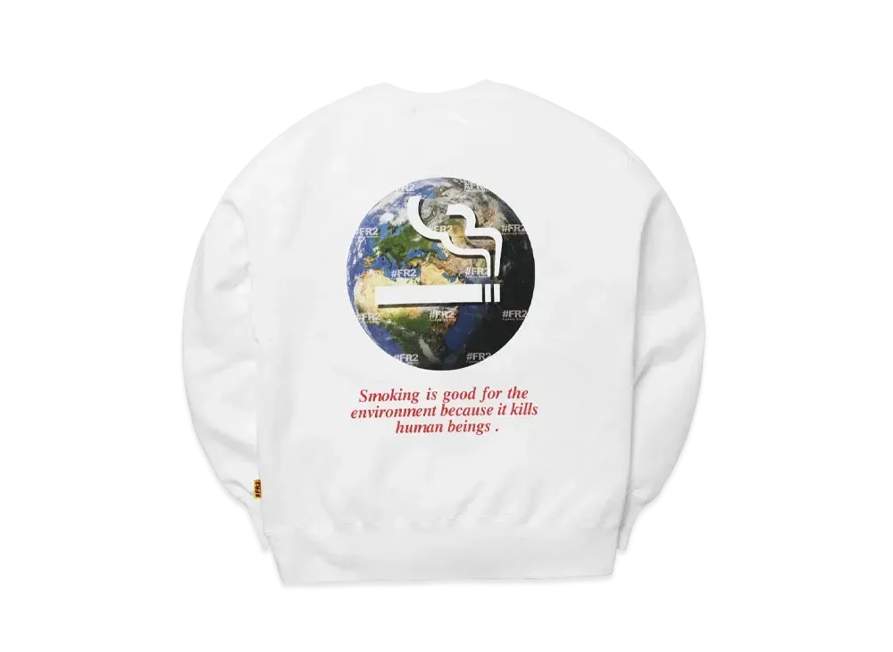 FR2 Earth Friendly Crew neck Sweat "White"