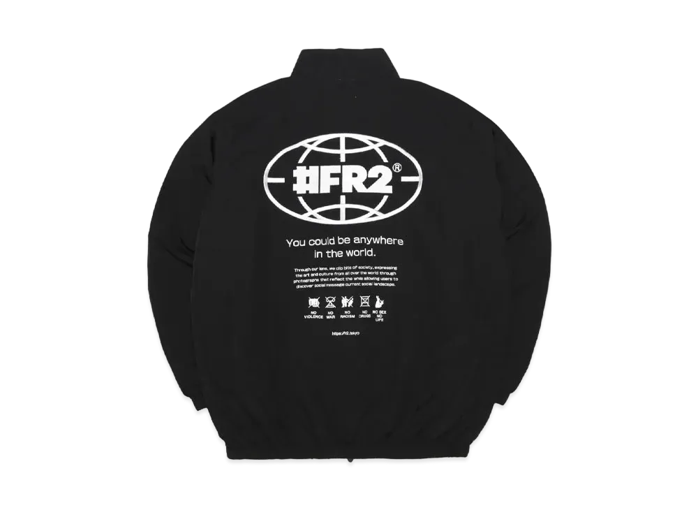 FR2 Earth Logo Embroidery Nylon Blouson "Black"