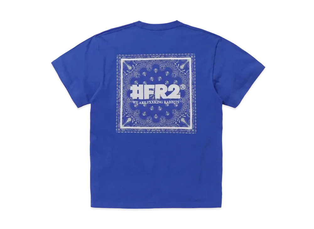 FR2 Embroidery Original Paisley Pattern T-shirt "Blue"