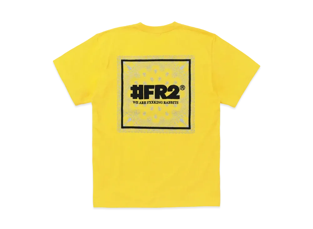 FR2 Embroidery Original Paisley Pattern T-shirt "Yellow"