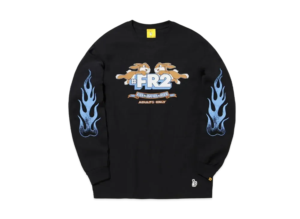 FR2 Flocky Logo Rabbits Longsleeve T-shirt "Black"
