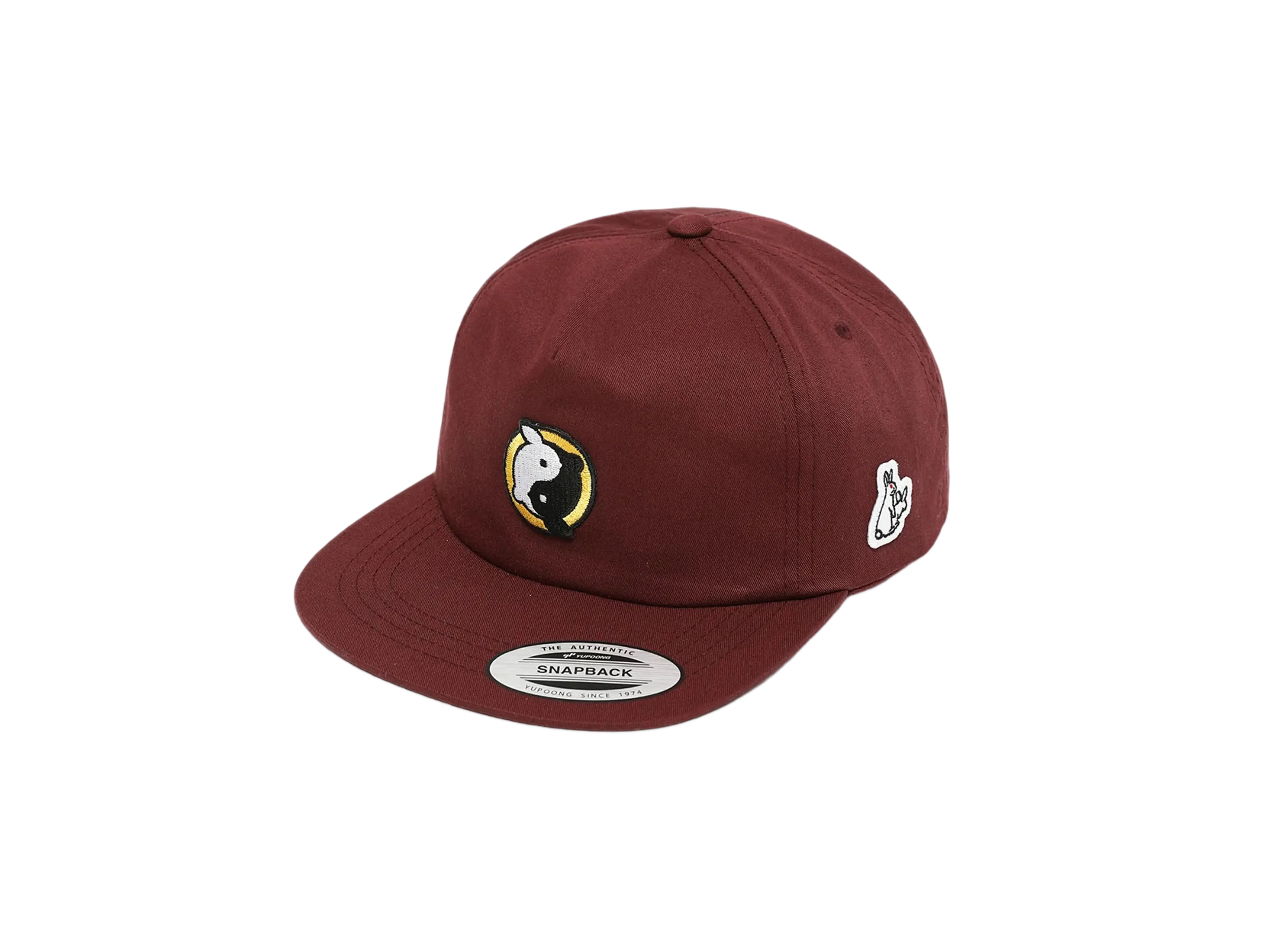 FR2 Yin & Yang Rabbits Cap "Burgundy"