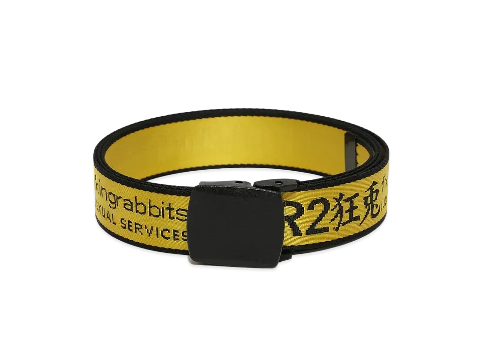 FR2 LOGO ICON Embroidery Long Belt "Yellow"
