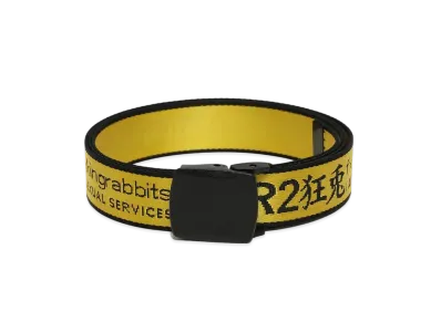 FR2 LOGO ICON Embroidery Long Belt "Yellow"