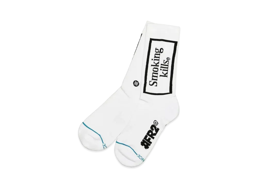 FR2 x STANCE Smoking kills Socks "White"