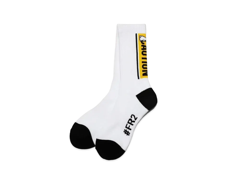 FR2 Vertical Line Socks "White"