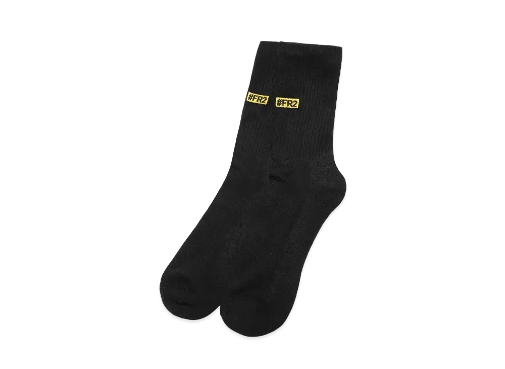 FR2 Yellow Box Logo Socks "Black"
