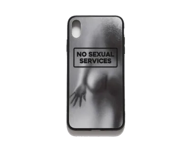 FR2 Semi Nude iPhone XS Max Glass Case (NO SEXUAL SERVICES) "Black"