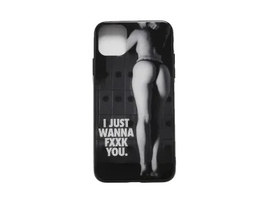 FR2 Semi Nude iPhone 11 Pro Max Glass Case (I JUST WANNA FXXK YOU) "Black"