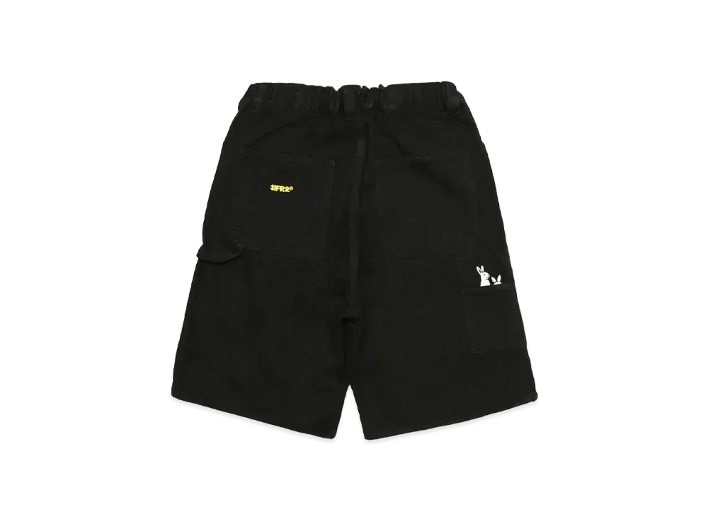 FR2 Back Pocket Icon Out Denim Short Pants "Black"