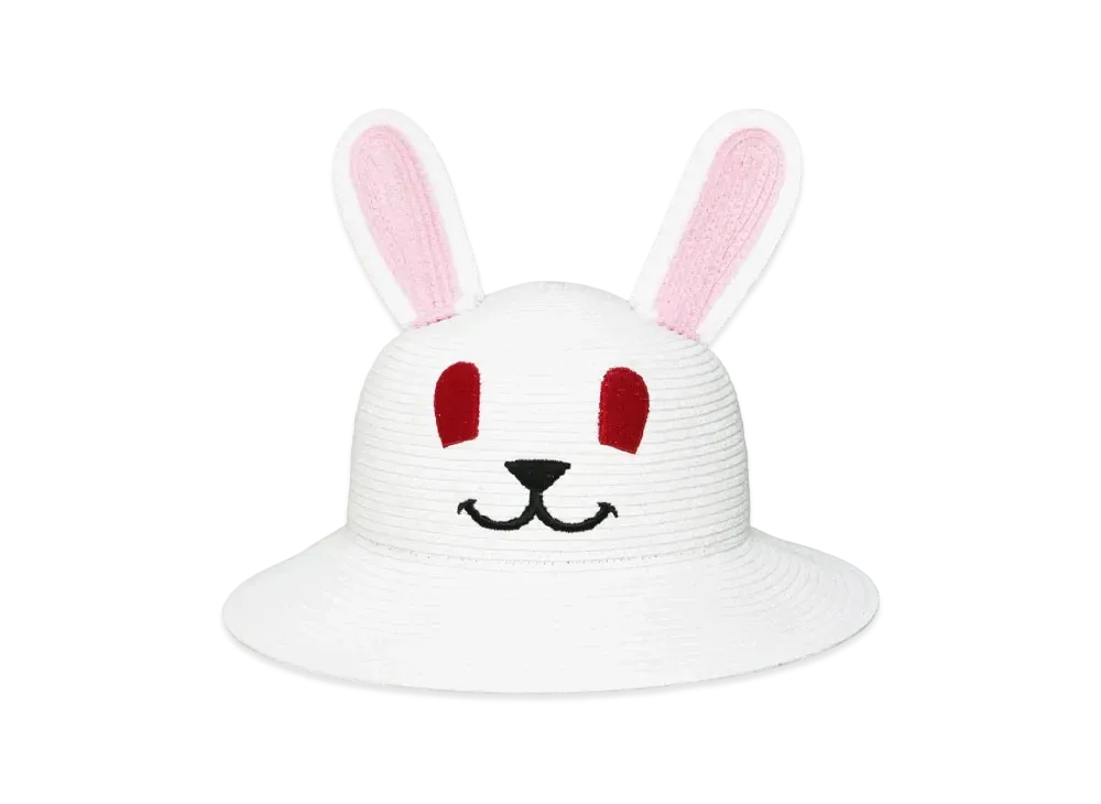 FR2 Rabbit Paper Straw Hat Kids "White"