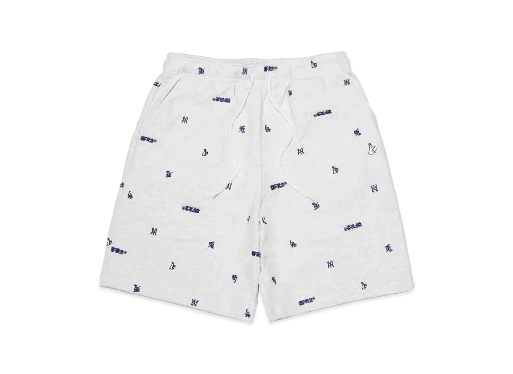 FR2 Full Pattern Logo Embroidery Sweat Short Pants "Ash"