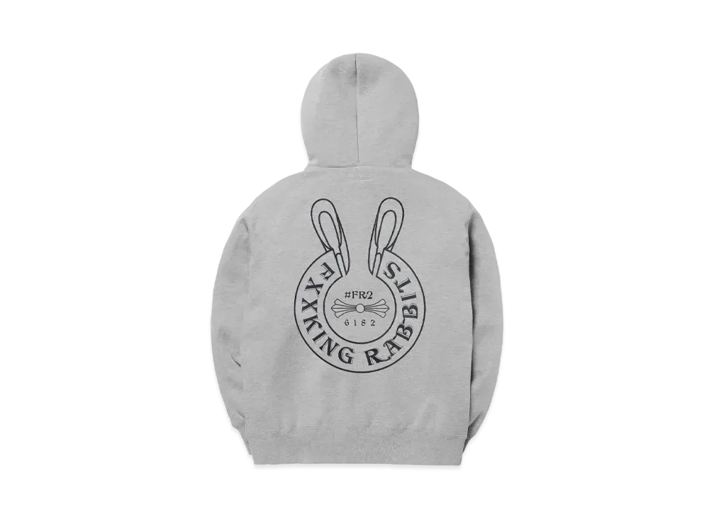 FR2 Logo within Face Outline Zip Hoodie "White"
