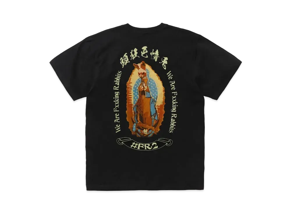 FR2 Rabbit Maria Embroidery T-shirt "Black"