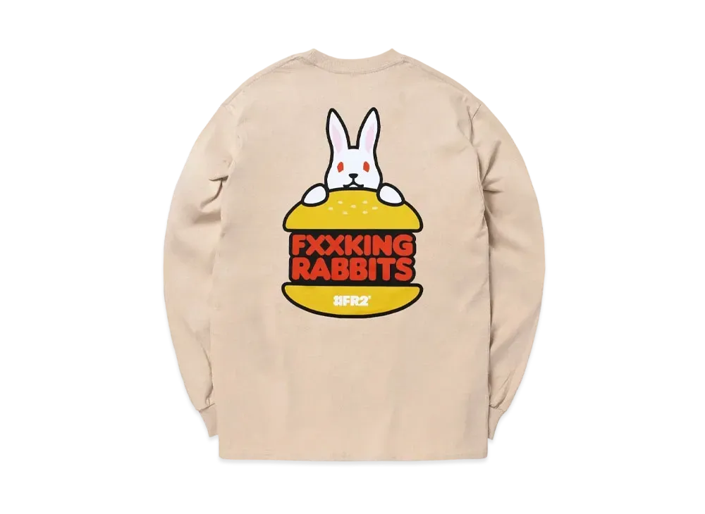 FR2 Rabbit Burger Longsleeve T-Shirt "Beige"