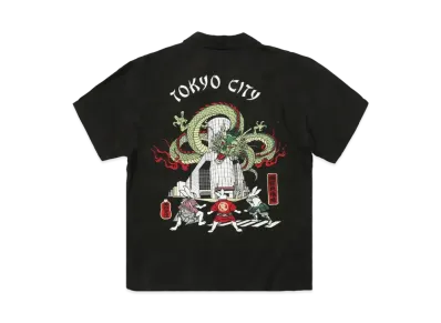 FR2 TOKYO CITY Souvenir Embroidery Short sleeve Shirt "Black"