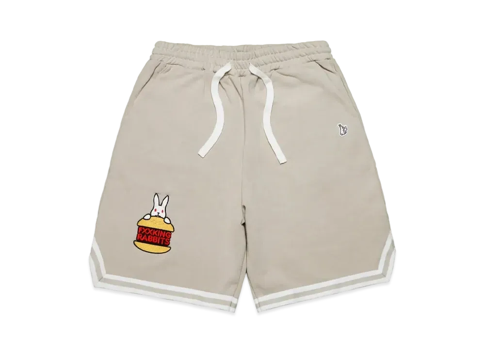 FR2 Rabbit Burger Embroidery Sweat Short Pants "Beige"