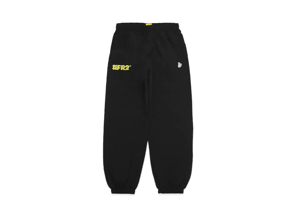 FR2 Logo Embroidery Nylon Training Pants "Black/Yellow"