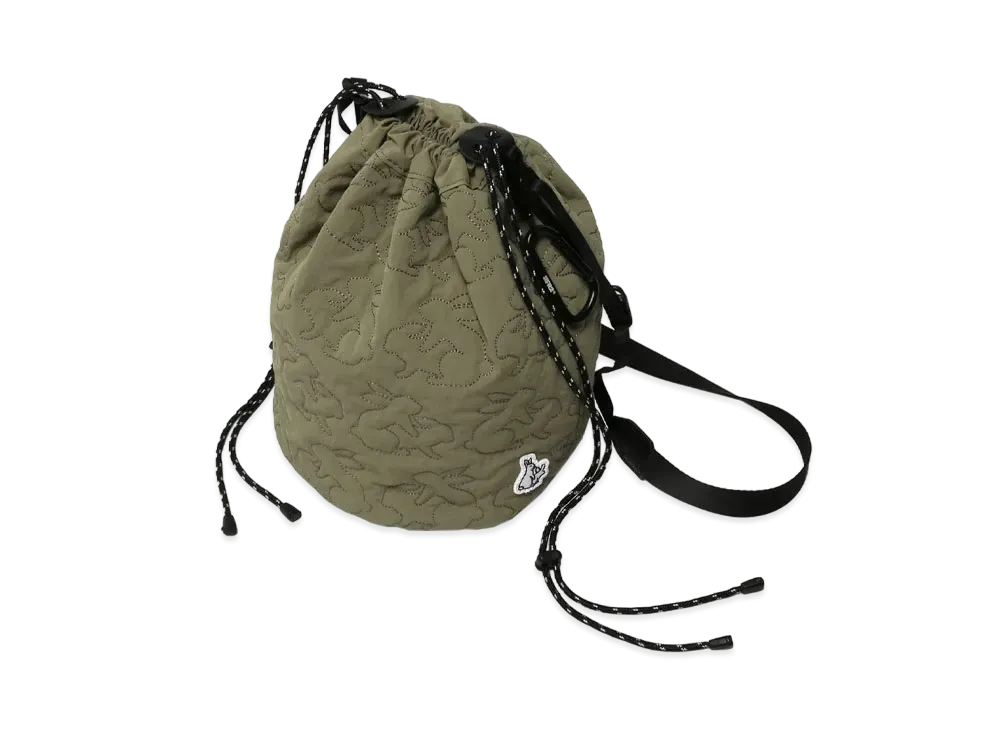 FR2 Rabbits Nylon Quilting Drawstring Bag "Khaki"