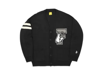FR2 F Logo Lettered Cardigan "Black"