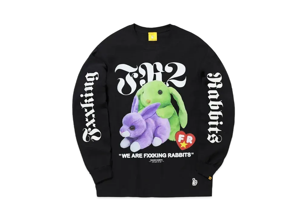 FR2 Stuffed Toy Long-sleeve T-shirt "Black"