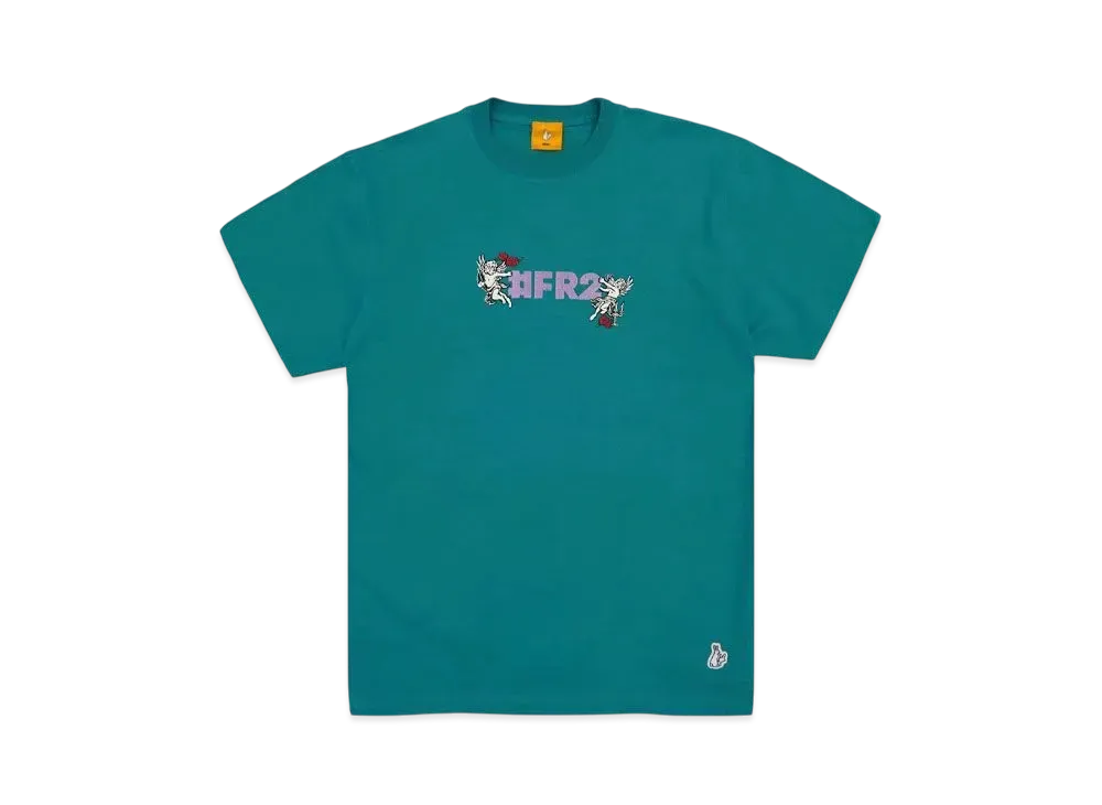 FR2 Embroidery Angel Rose T-Shirt "Green"