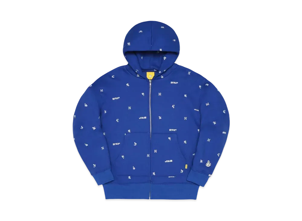 FR2 Full Pattern Icon Logo Zipup Hoodie "Blue"