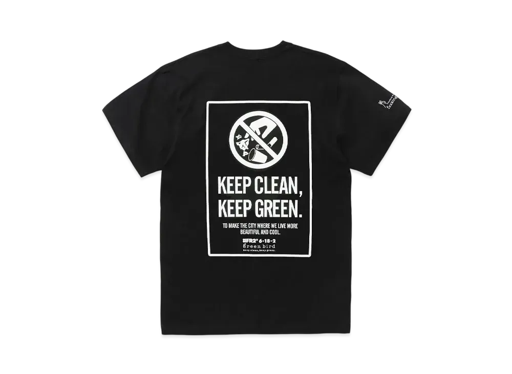FR2 x green bird 2nd T-shirt "Black"