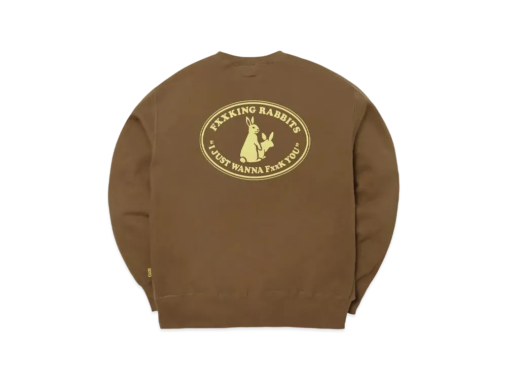 FR2 Rabbits Oval Logo Sweatshirt "Brown"