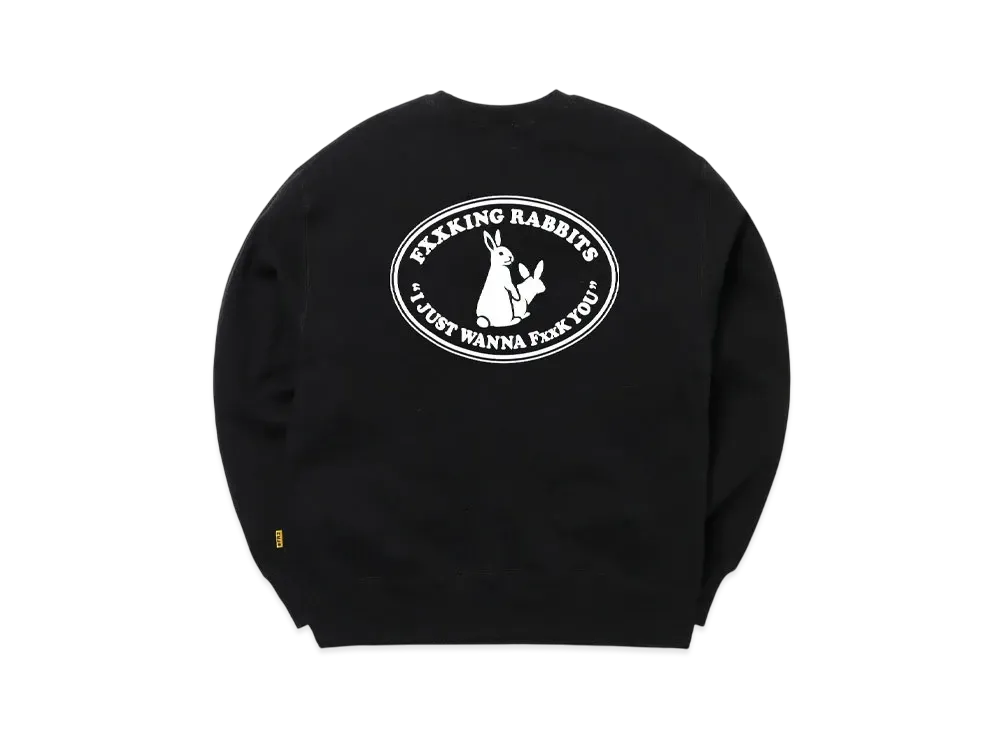 FR2 Rabbits Oval Logo Sweatshirt "Black"