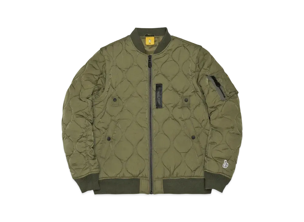 FR2 Nylon Rabbits Quilting 2Way Bomber Jacket "Khaki"