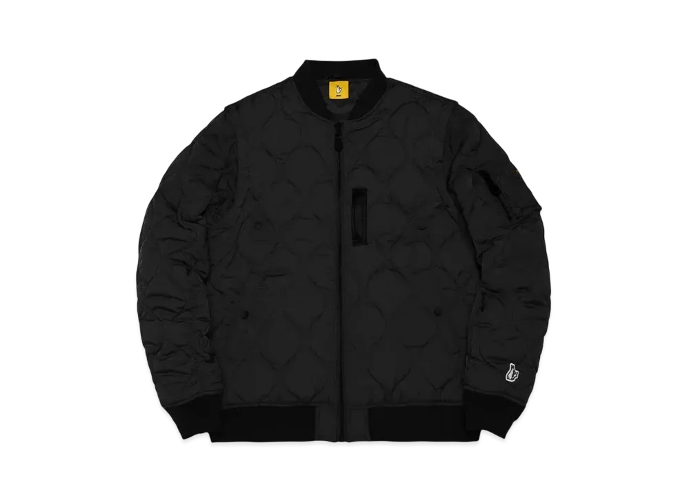 FR2 Nylon Rabbits Quilting 2Way Bomber Jacket "Black"